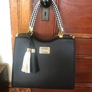 NEW bebe checkered handle purse